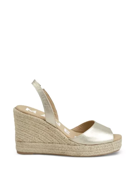 Bőr nyitott sarkú espadrilles Manebi