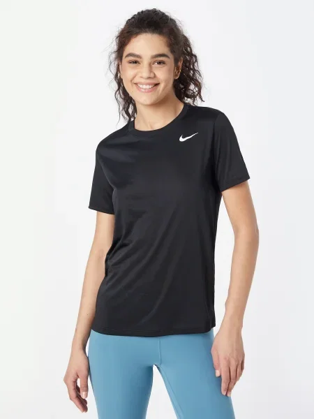 NIKE Tricou funcțional negru alb