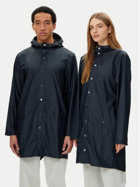 Bunda Rains Long Jacket navy tmavo modrá