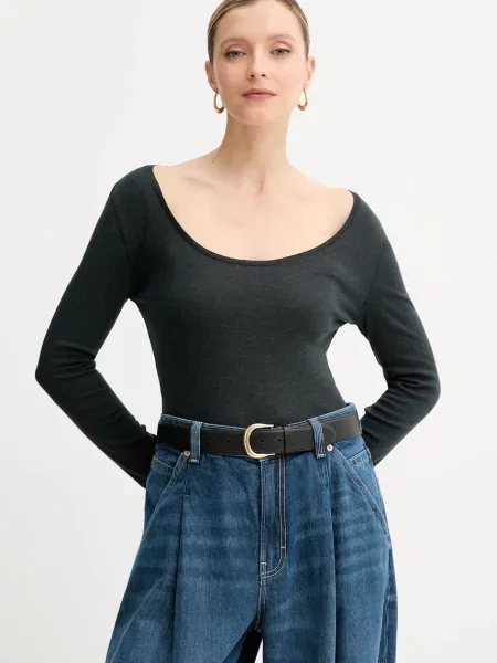 Tricou mânecă lungă Boss Orange negru