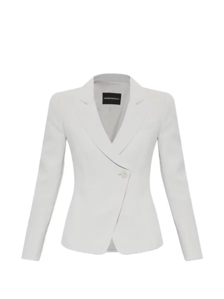 Geacă Emporio Armani asimetrică gri