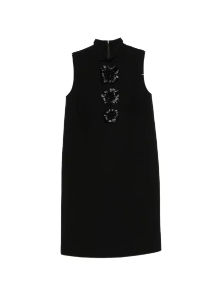 Rochie mini Max Mara fără mâneci cu model floral negru