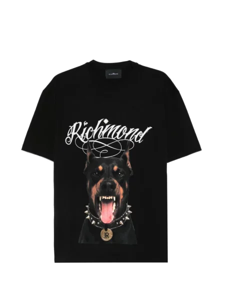 Póló John Richmond nyomtatás fekete