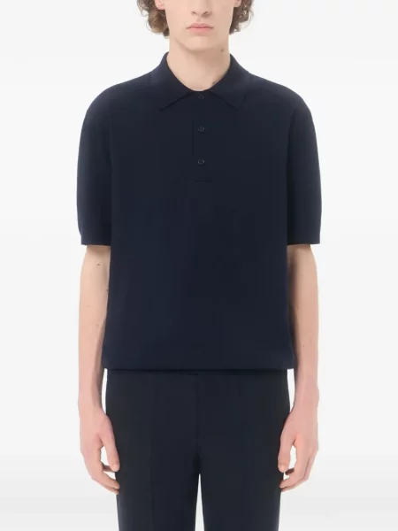 Μάλλινο polo Valentino Garavani με κέντημα μπλε