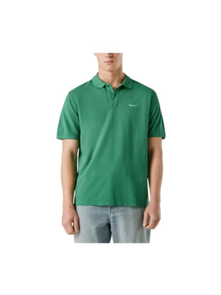 Koszulka polo o kroju regular fit z czystej bawełny model OSCAR' Pepe Jeans zielona