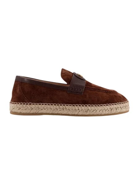 Espadryle Valentino skórzane brązowe