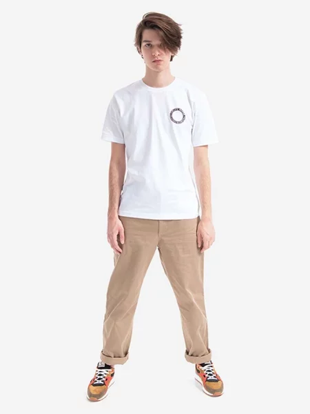 Norse Projects t-shirt Johannes BMC Logo Print z nadrukiem biały