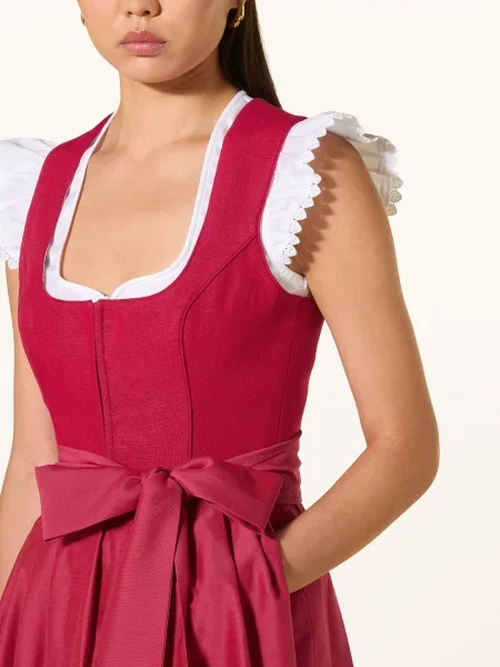 Šaty Heimatglück Tracht červené