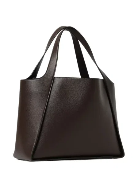 Geantă shopper Stella Mccartney cu autograf maro