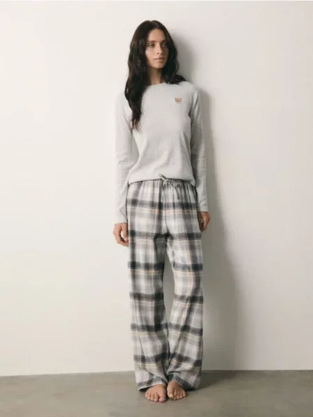 Reserved Двокомплектна піжама з ведмедиком світло-сірий сіра