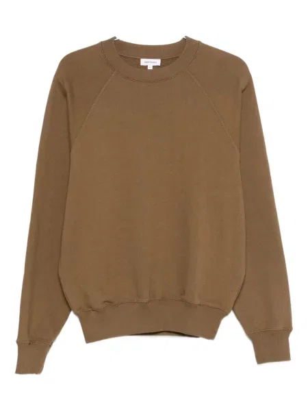 Pulover Norse Projects cu decolteu în U maro
