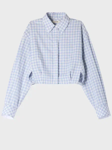 Клетчатая рубашка Sandro белая