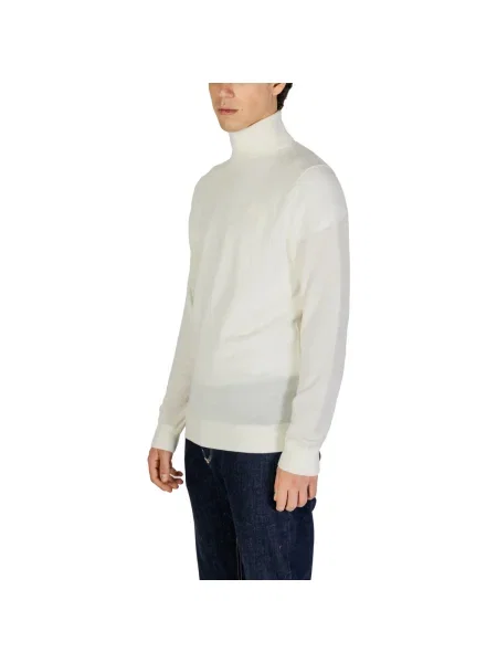 Vlnená rifľová vesta Calvin Klein Jeans biela