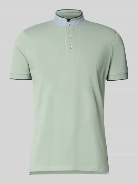 Koszulka polo o kroju regular fit z czystej bawełny ze stójką Christian Berg Men