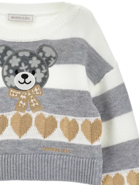 Sweter dziecięcy Monnalisa biały