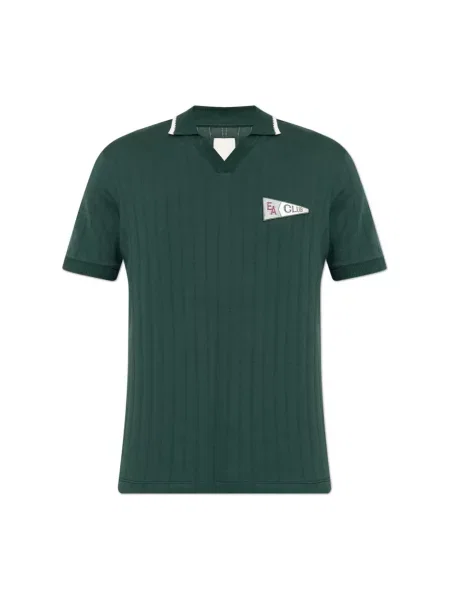 Koszulka polo Emporio Armani z logo zielona