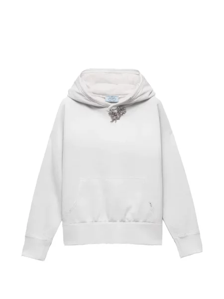 Brosa Prada din fleece gri