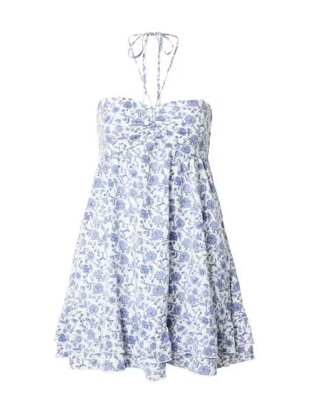 HOLLISTER Rochie de vară bleumarin / opal / deschis albastru