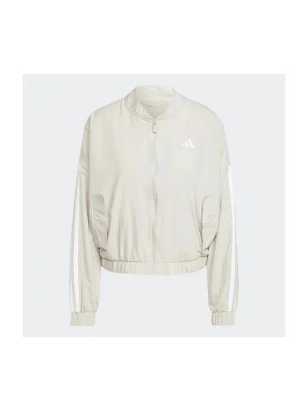 ADIDAS SPORTSWEAR Športová bunda Essentials / šedobiela biela