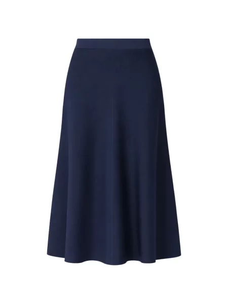 Fustă midi Max Mara tricotate până la genunchi în linie A albastru
