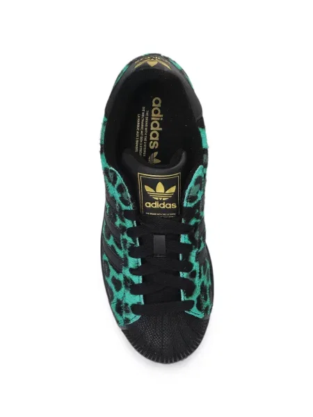 Tricou Adidas cu model leopard negru