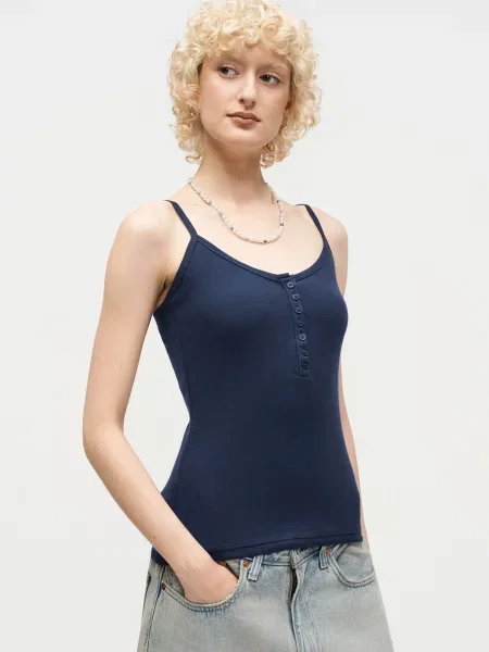 HOLLISTER Top námornícka modrá červená