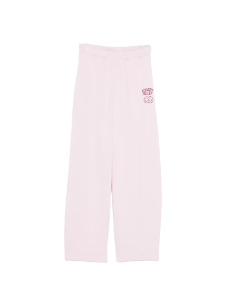 Pantaloni Joshua Sanders cu broderie alergare roz