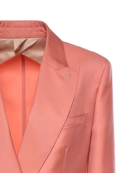 Sacou Max Mara cu două rânduri de nasturi roz