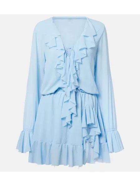 Rochie Bananhot cu volane albastru