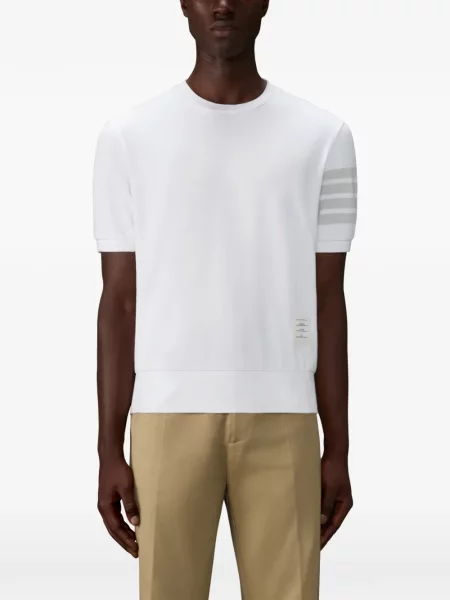 Tricou Thom Browne scurt alb