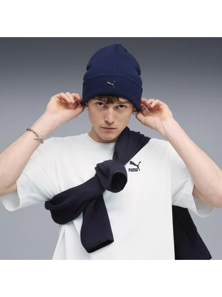 Głęboka czapka z metalowym logo PUMA CAT PUMA biała