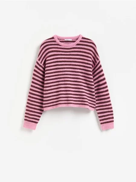 Reserved Pulover cu adaos de lână multicolor