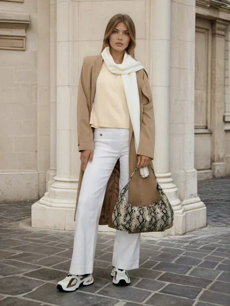 Джинси wide leg білий