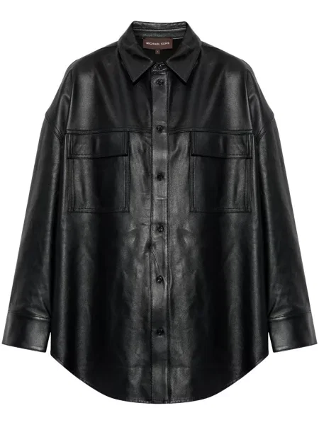 Hanorac cu glugă Michael Michael Kors biker cu imagine tricotate negru
