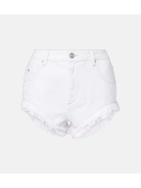 Pantaloni scurți din denim Isabel Marant alb