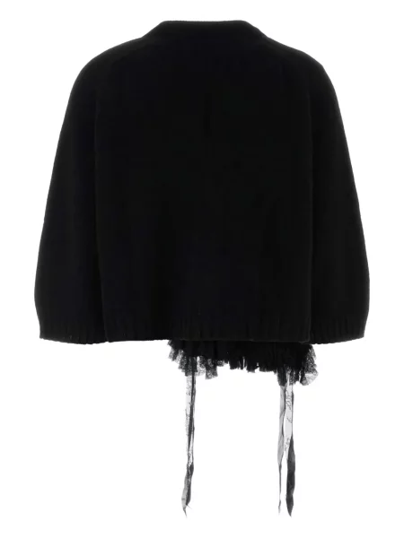 Cardigan Alberta Ferretti cu volane negru