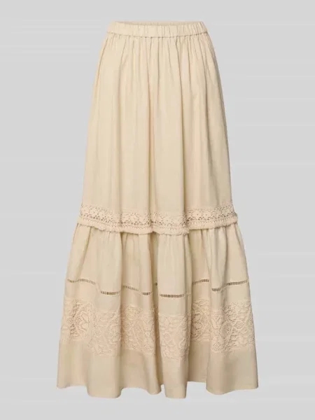 Rozkloszowana spódnica maxi z czystego lnu model PALLORE' Weekend Max Mara
