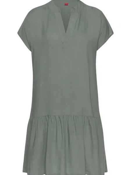 S.Oliver Rochie tip bluză închis verde