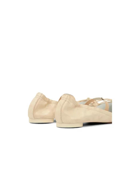 Balerinki Mm6 Maison Margiela skórzane beżowe