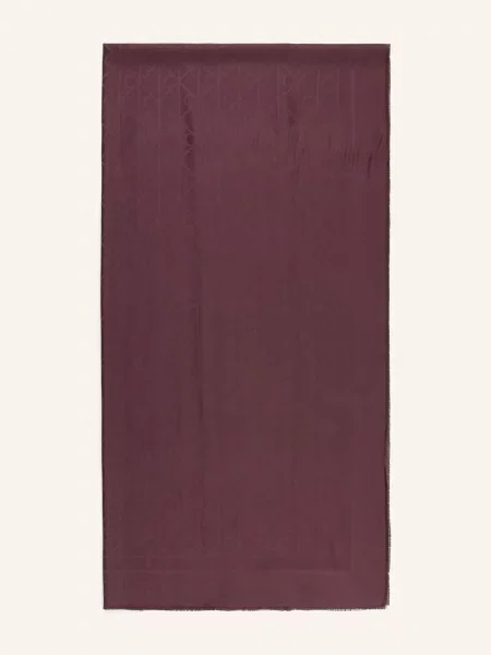 Šál Calvin Klein Emblem Aop Glossy Tonal Scarf Bordó červený