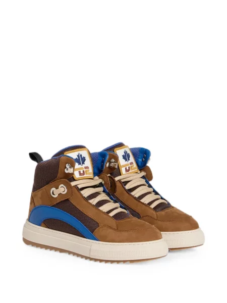 Sneakerși Dsquared2 cu șireturi din dantelă maro