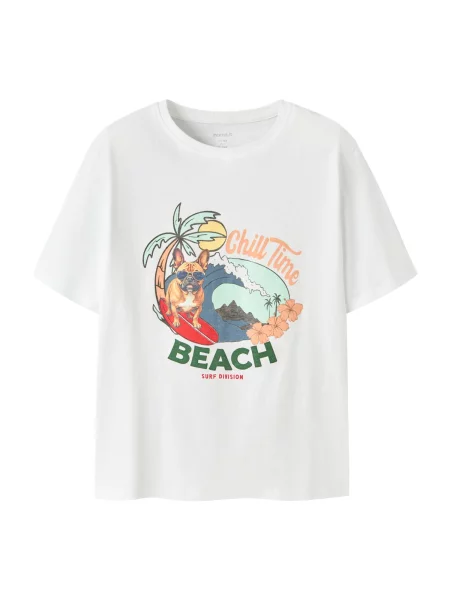 NAME IT Tricou NKMJowi bleumarin / maro / verde închis alb