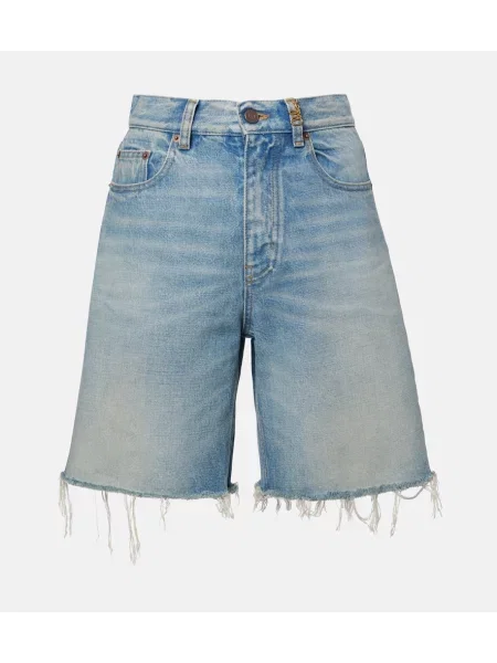 Pantaloni scurți din denim Chloé albastru