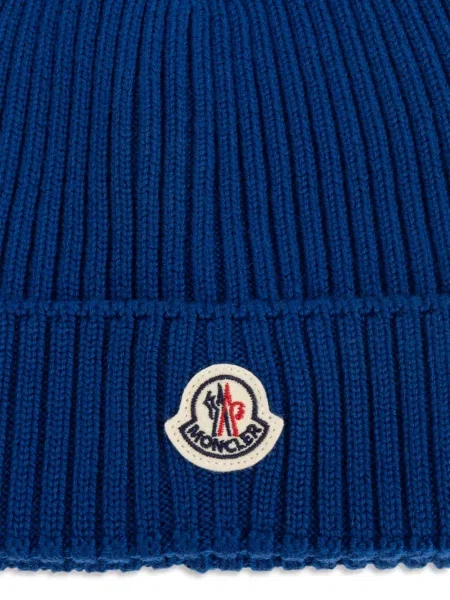 Czapka dziecięca Moncler Enfant niebieska