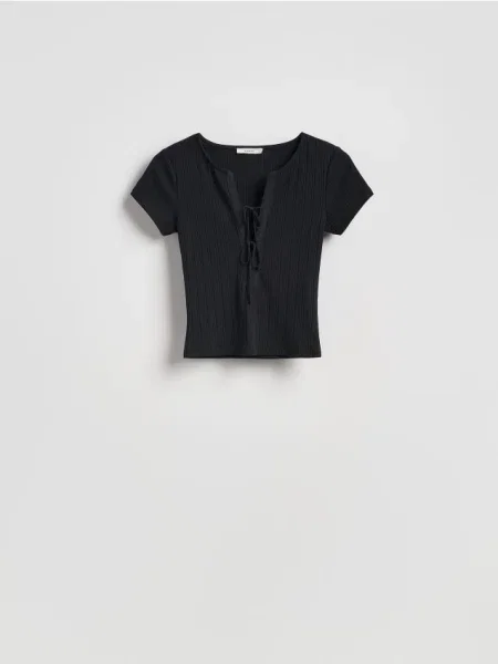 Reserved Bluză cu șnur negru