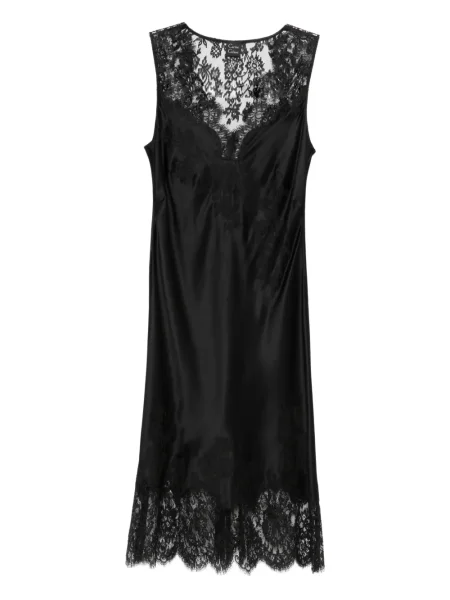 Rochie Carine Gilson cu decolteu în V din dantelă de costum negru