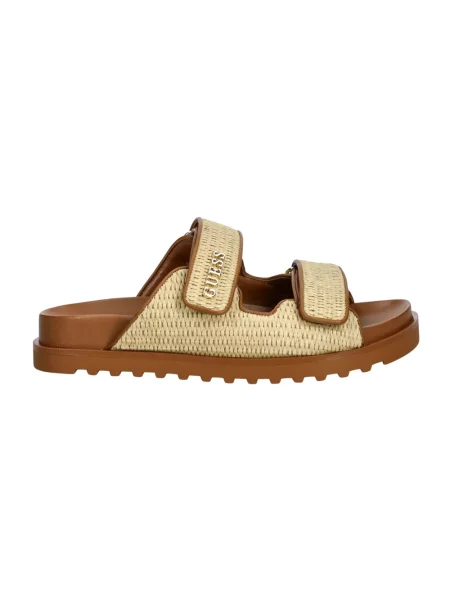 Klapki Guess beżowe