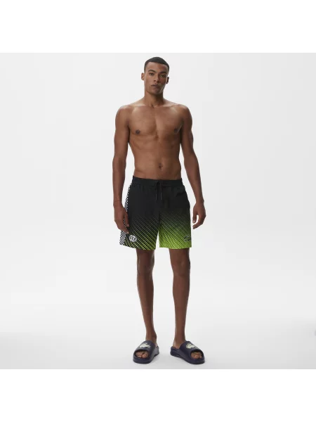 Lacoste Active Szorty Kąpielowe Z Nadrukiem czarne
