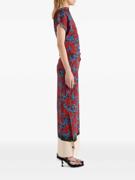 Rochie Proenza Schouler cu imagine stretch roșu