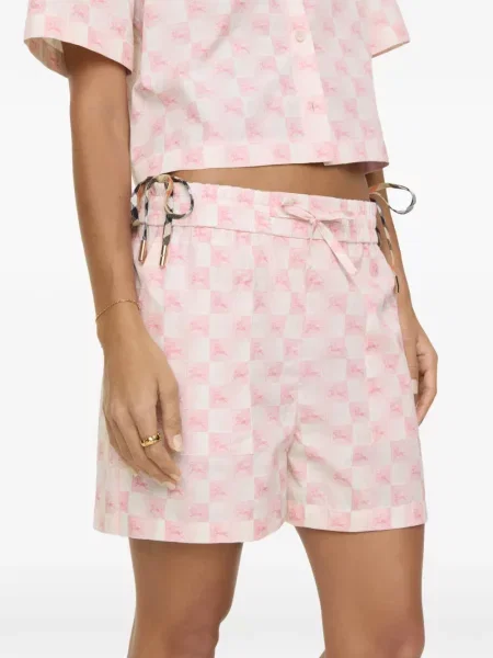 Pantaloni scurți Burberry din poplin roz